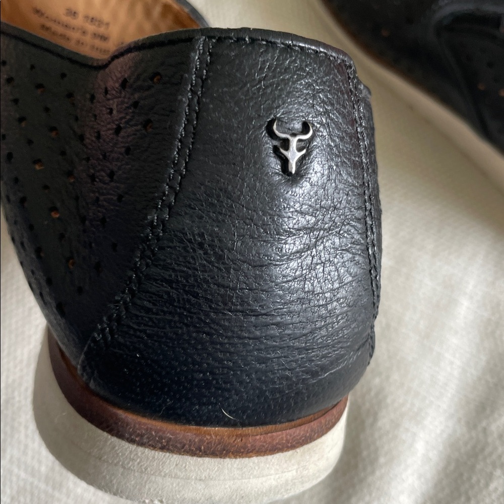 Trask Black Perforated Leather Loafers - Picture 5 of 6